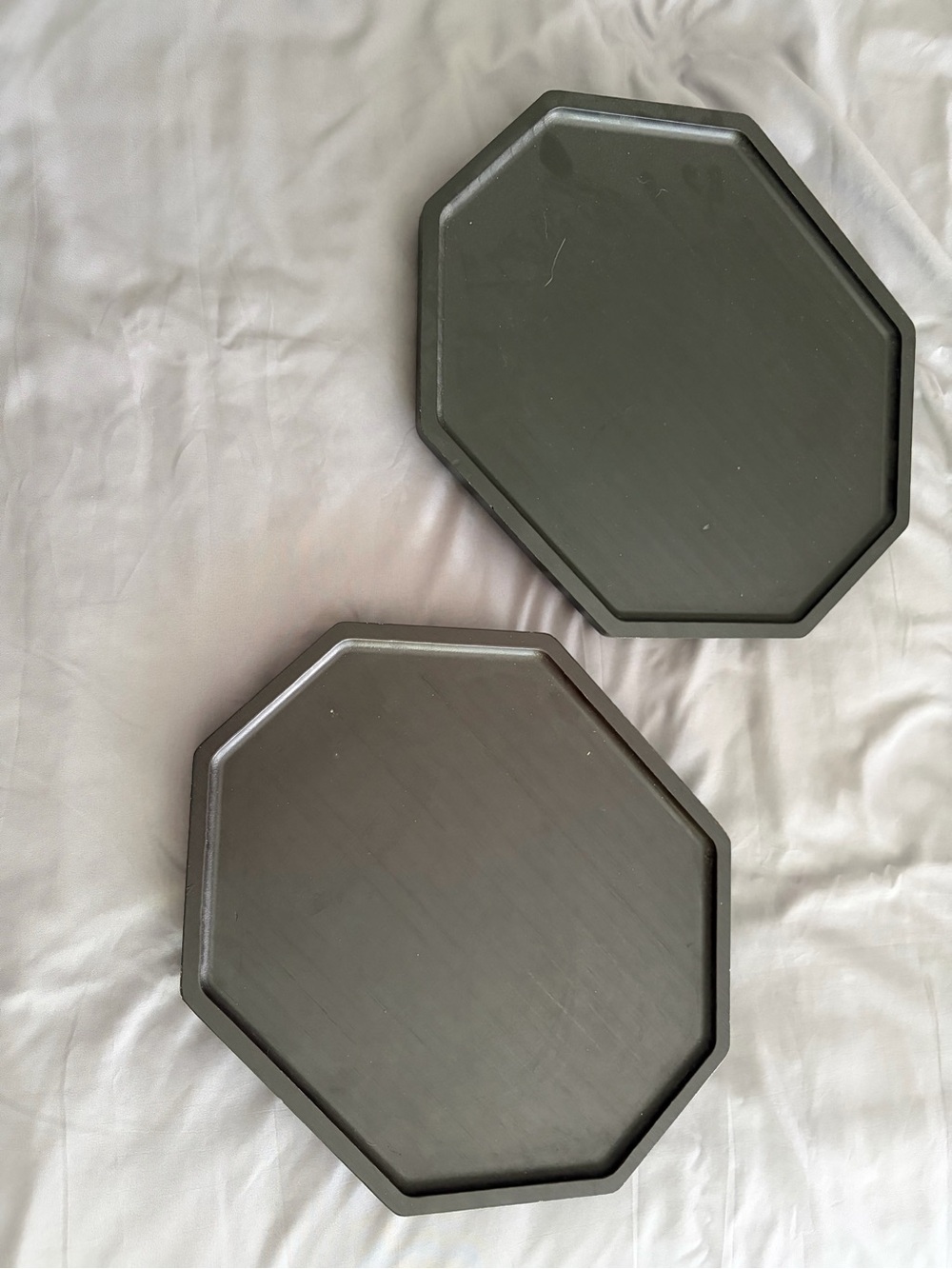 Minimalist Octagonal Wall Display Trays in Black - Unbranded